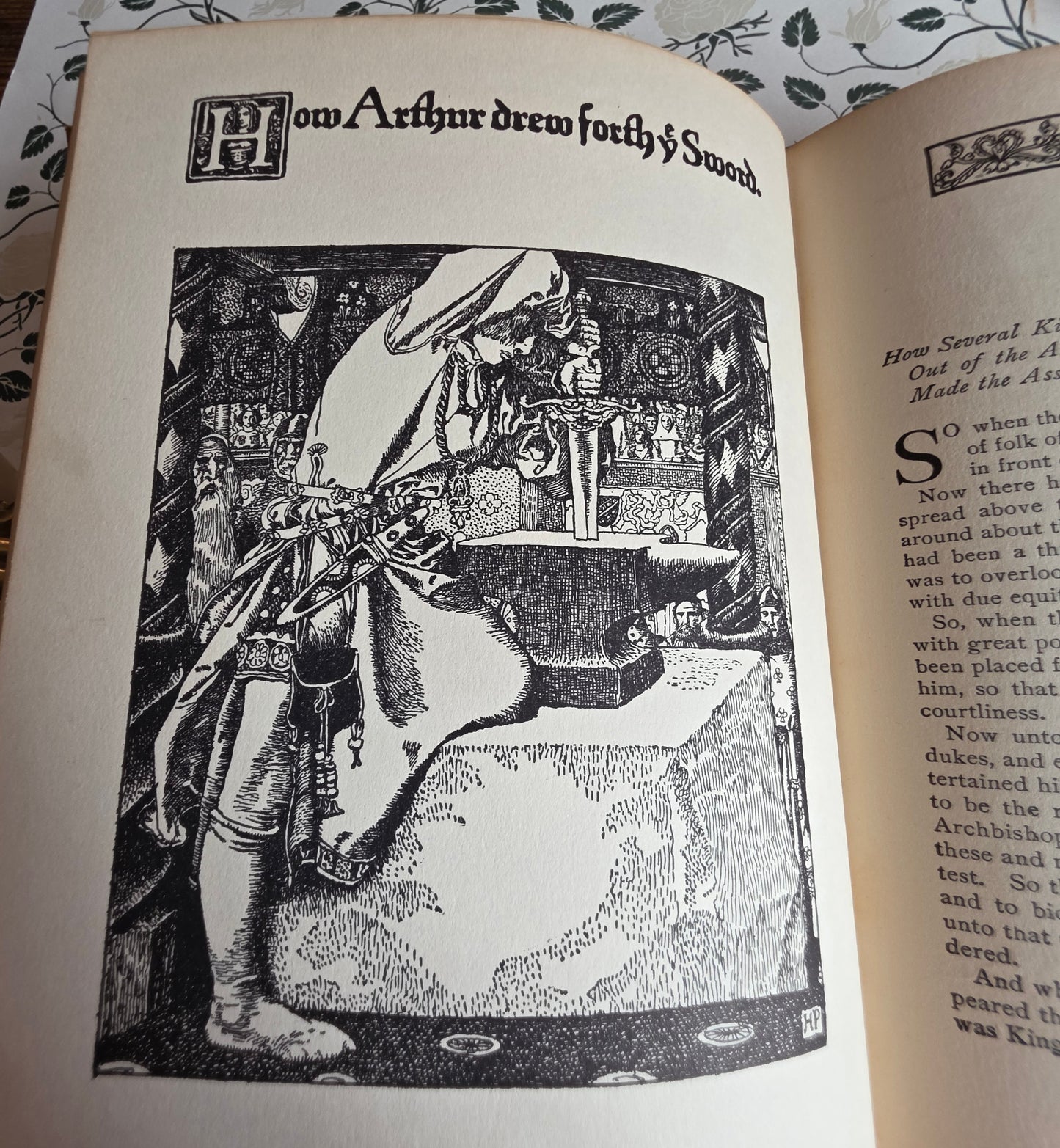 1926 The Story of King Arthur and His Knights - Richly Illustrated Antique Book