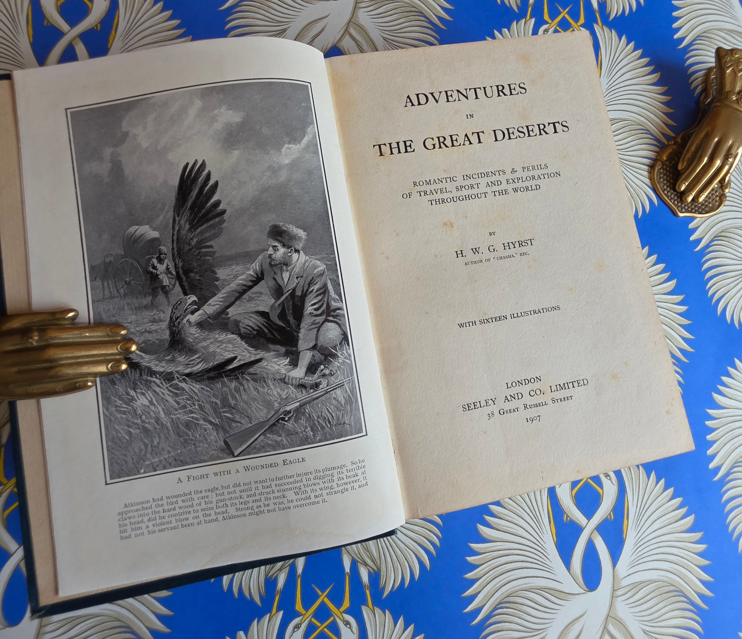 Adventures in The Great Deserts - Scarce, Illustrated Antique Book