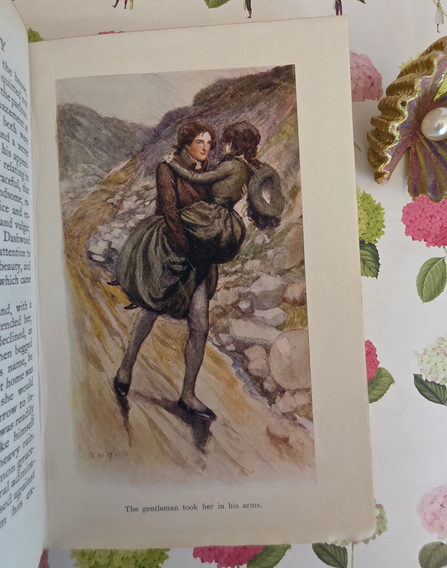 1908 Sense and Sensibility by Jane Austen: Illustrated Antique Book in Two Volumes