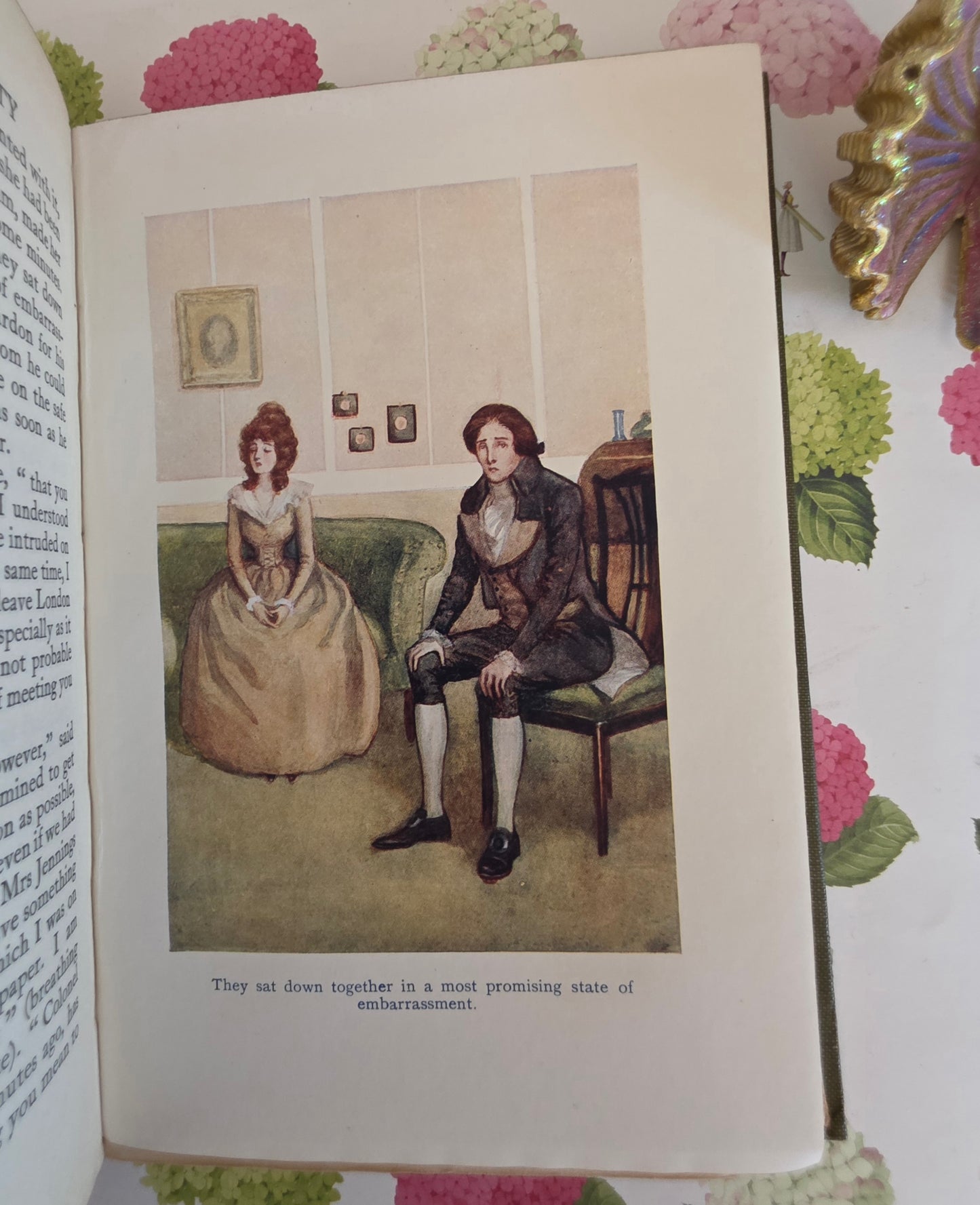 1908 Sense and Sensibility by Jane Austen: Illustrated Antique Book in Two Volumes