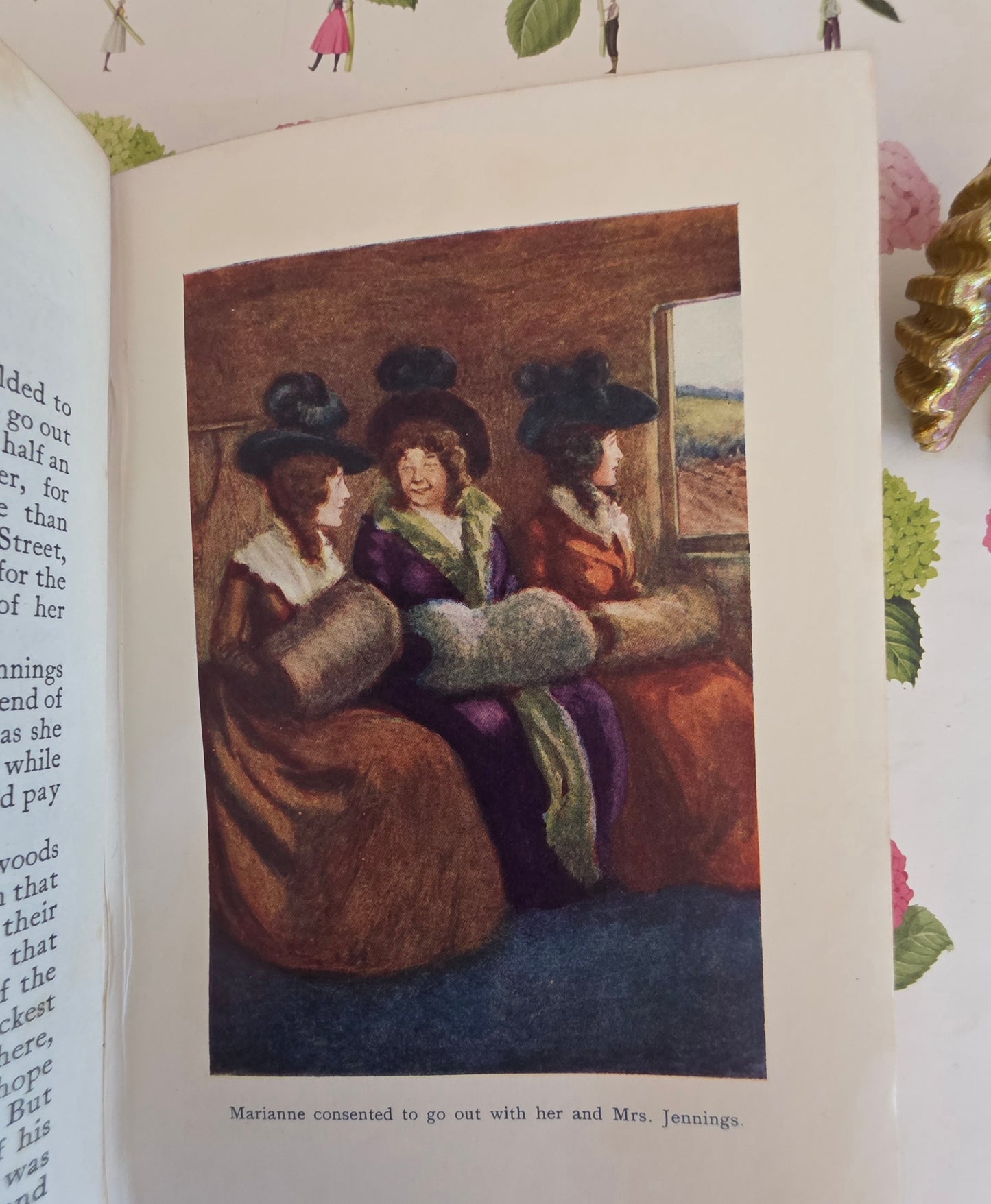 1908 Sense and Sensibility by Jane Austen: Illustrated Antique Book in Two Volumes