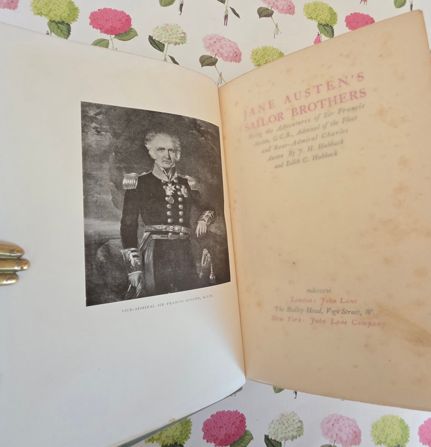 1906 Jane Austen's Sailor Brothers by Hubback & Hubback / Scarce Antique Book