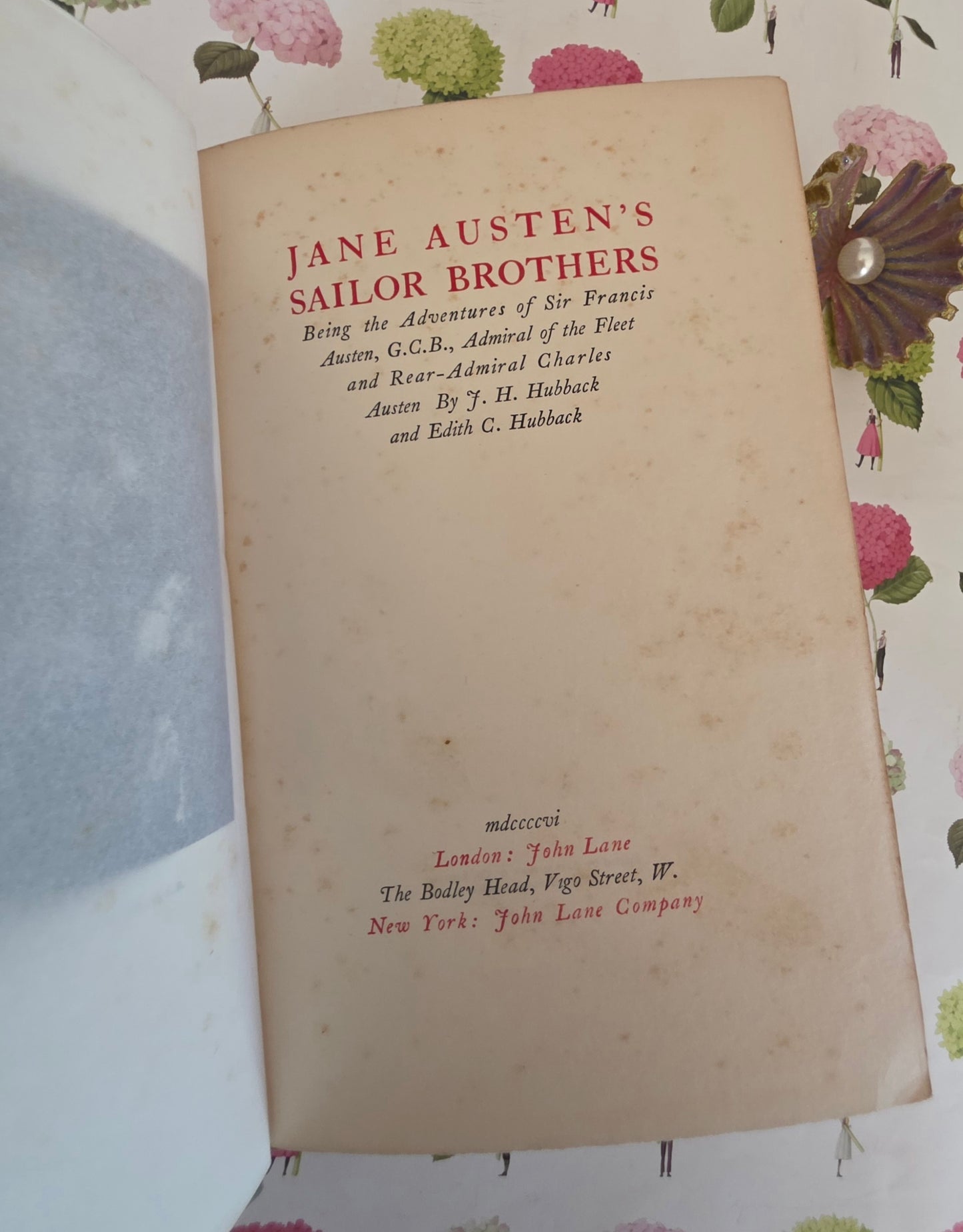 1906 Jane Austen's Sailor Brothers by Hubback & Hubback / Scarce Antique Book
