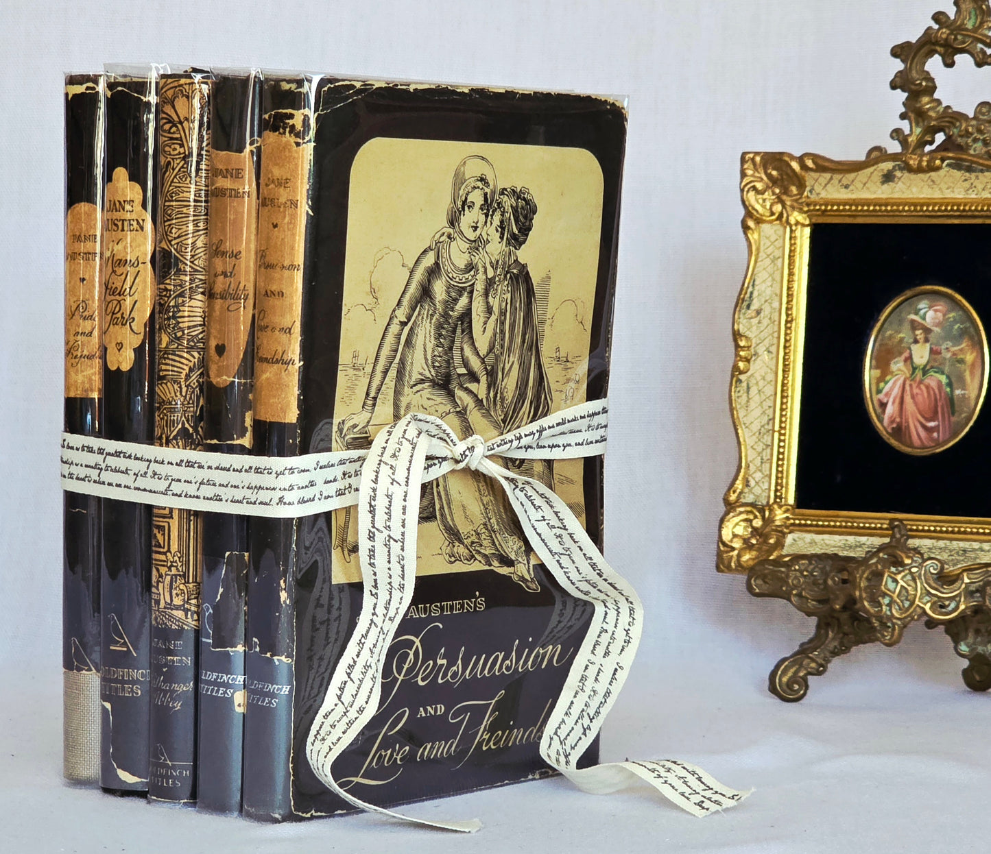 1948 Jane Austen Novels - Set of Five Goldfinch Titles - Vintage Book Set