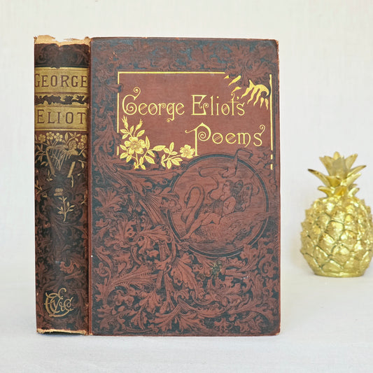 1884 Scarce - Poems of George Eliot - Antique Hardback Book