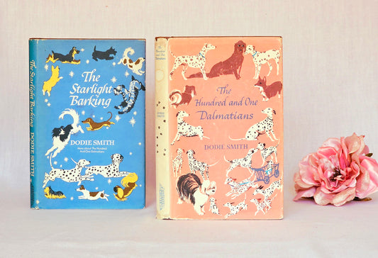 1979 The Hundred and One Dalmatians and Sequel The Starlight Barking by Dodie Smith - Vintage Book Set