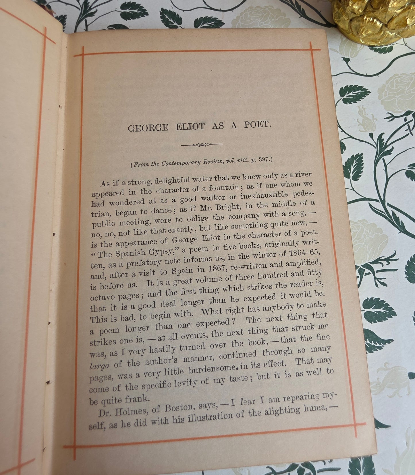1884 Scarce - Poems of George Eliot - Antique Hardback Book