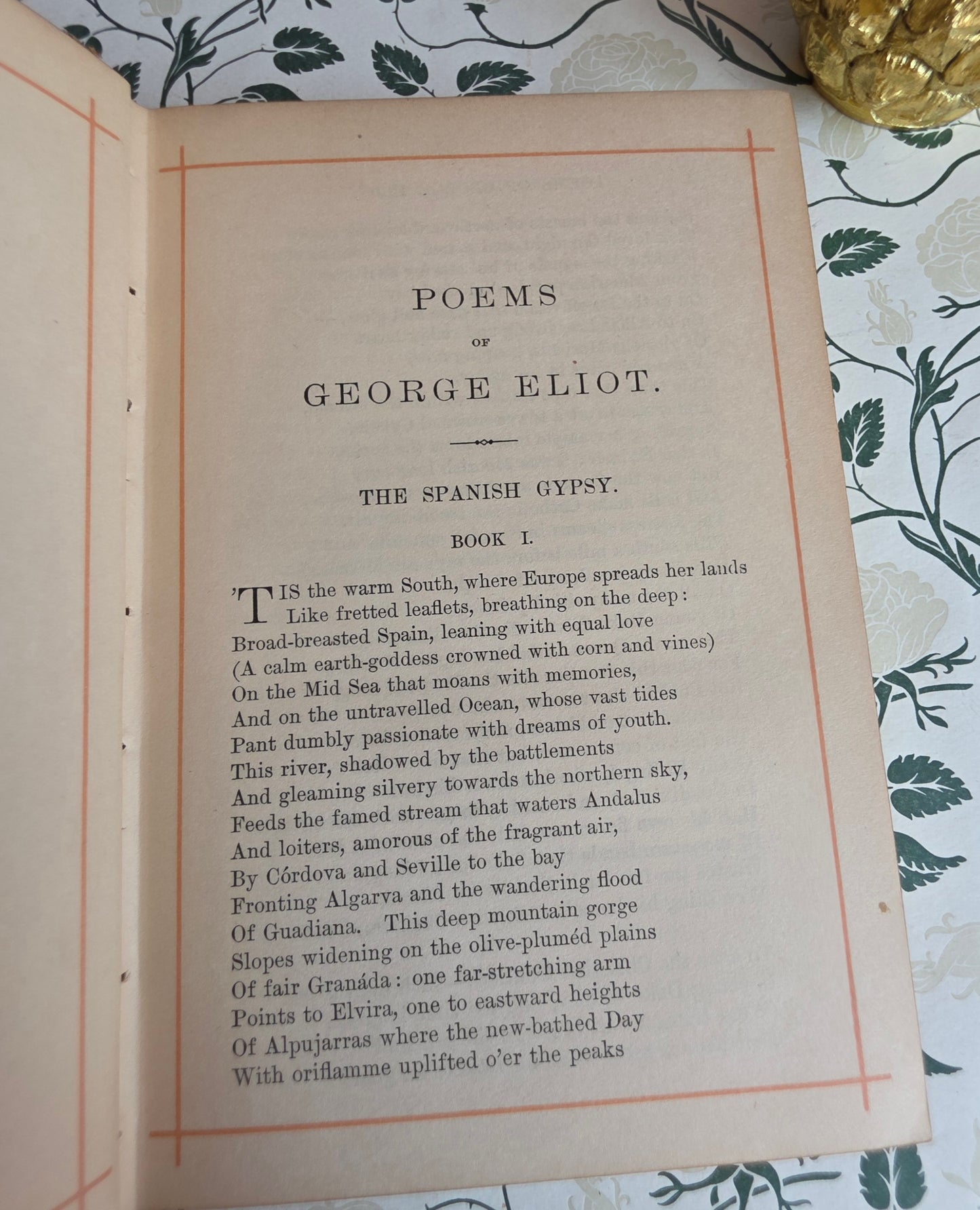 1884 Scarce - Poems of George Eliot - Antique Hardback Book