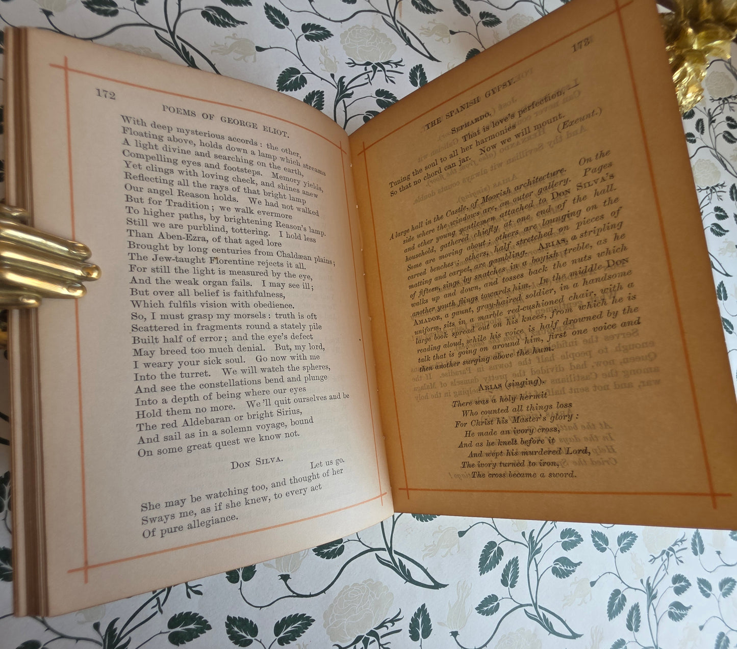 1884 Scarce - Poems of George Eliot - Antique Hardback Book