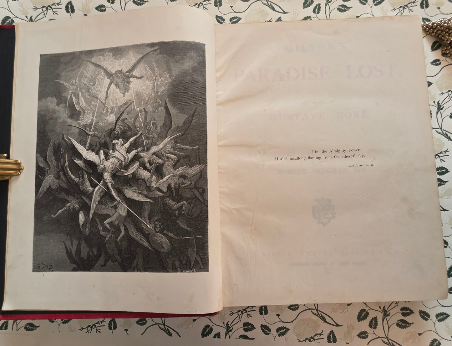 1882 Milton's Paradise Lost - Illustrated by Gustave Doré - Large Antique Hardback Book