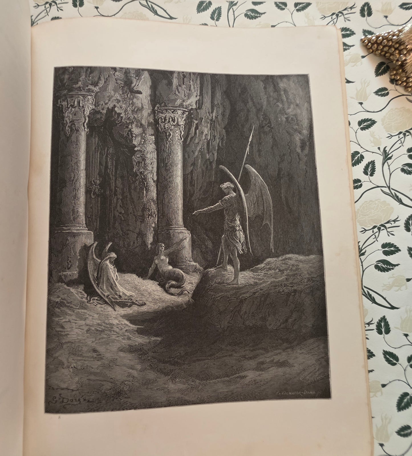 1882 Milton's Paradise Lost - Illustrated by Gustave Doré - Large Antique Hardback Book