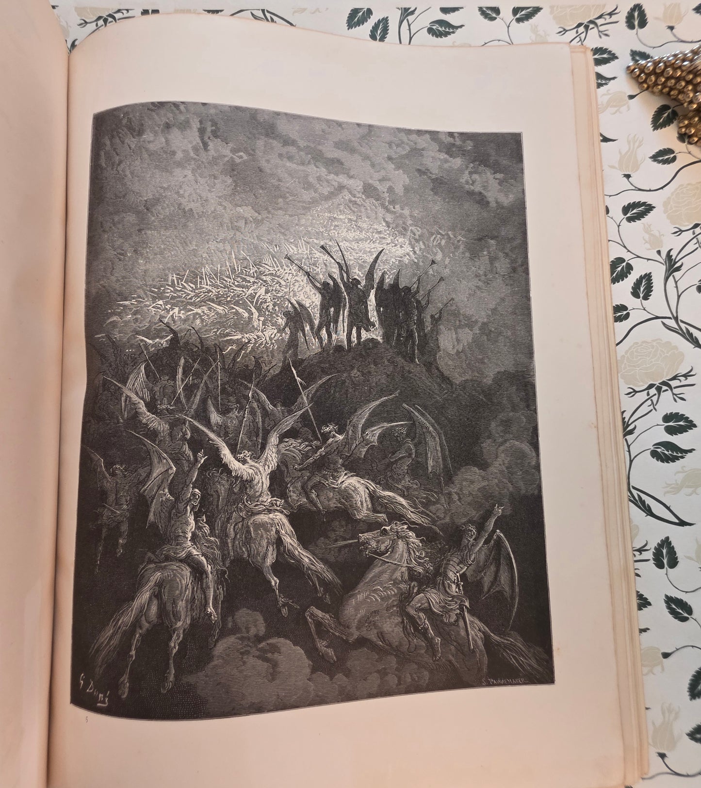 1882 Milton's Paradise Lost - Illustrated by Gustave Doré - Large Antique Hardback Book
