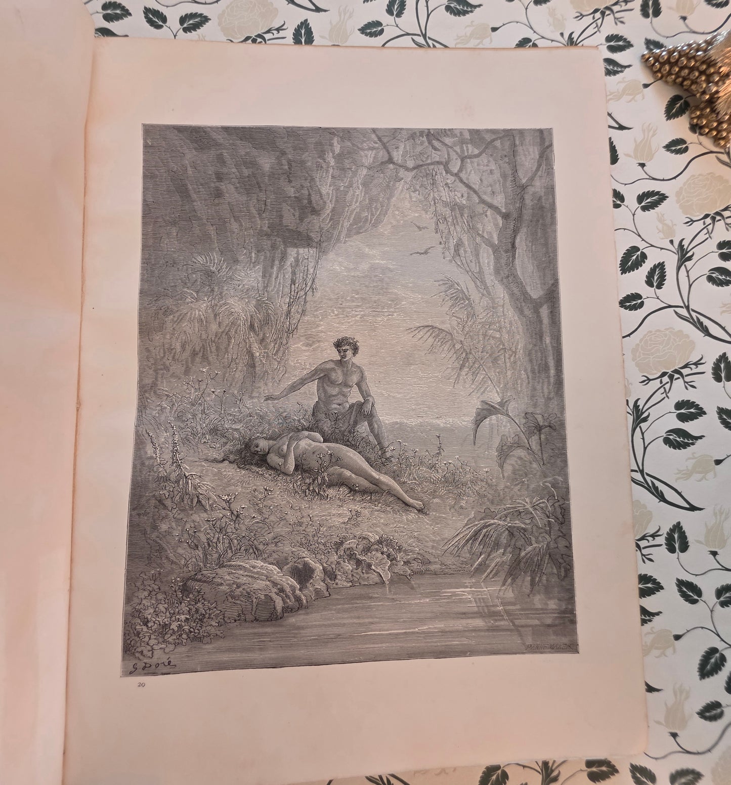 1882 Milton's Paradise Lost - Illustrated by Gustave Doré - Large Antique Hardback Book