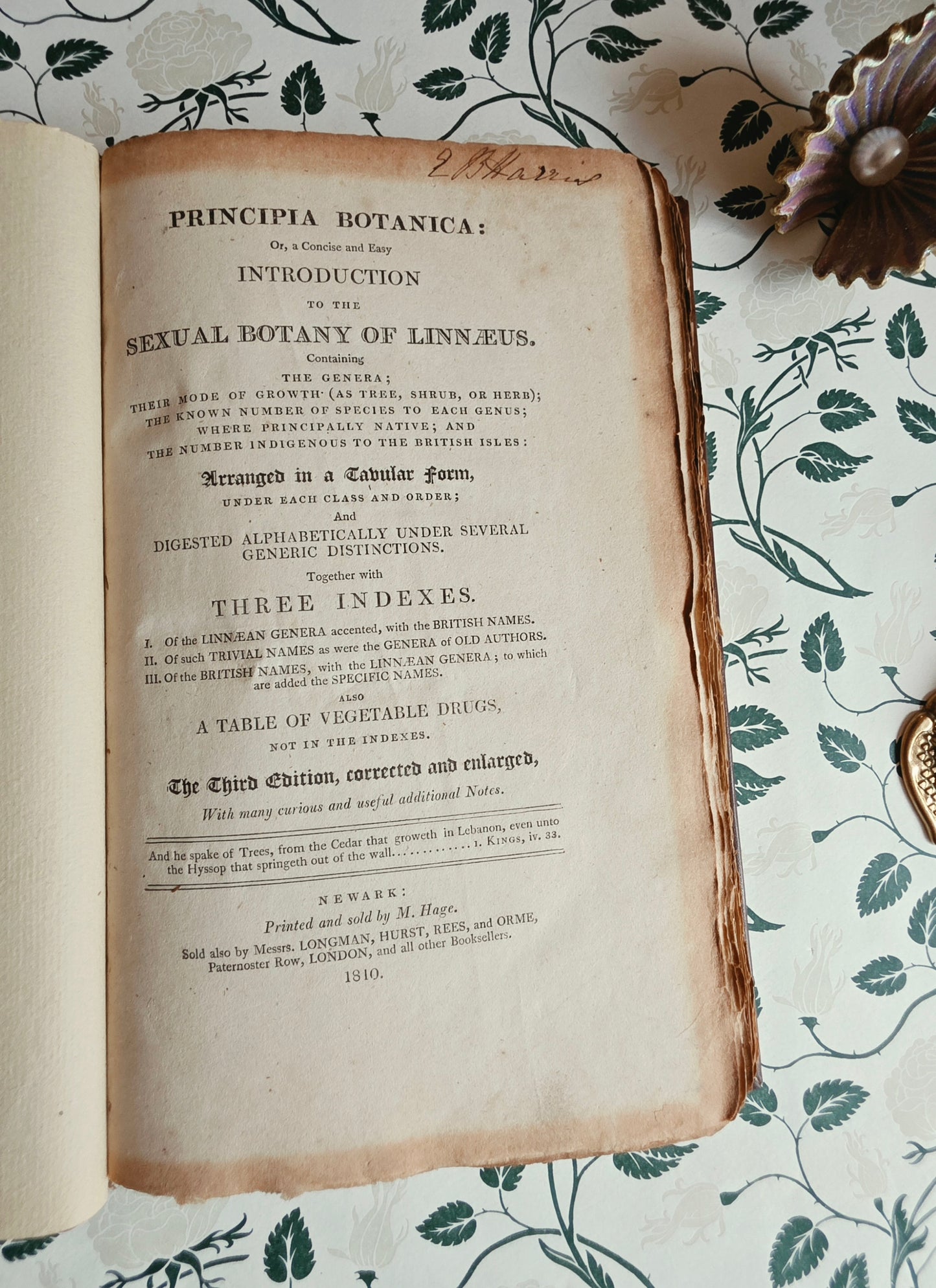 Scarce - Principia Botanica by Robert Waring Darwin - Antique Book