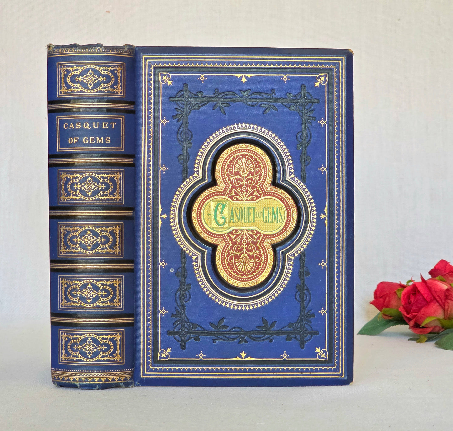 c1900 The Casquet of Gems - Choice Selections From the Poets - Antique Illustrated Book