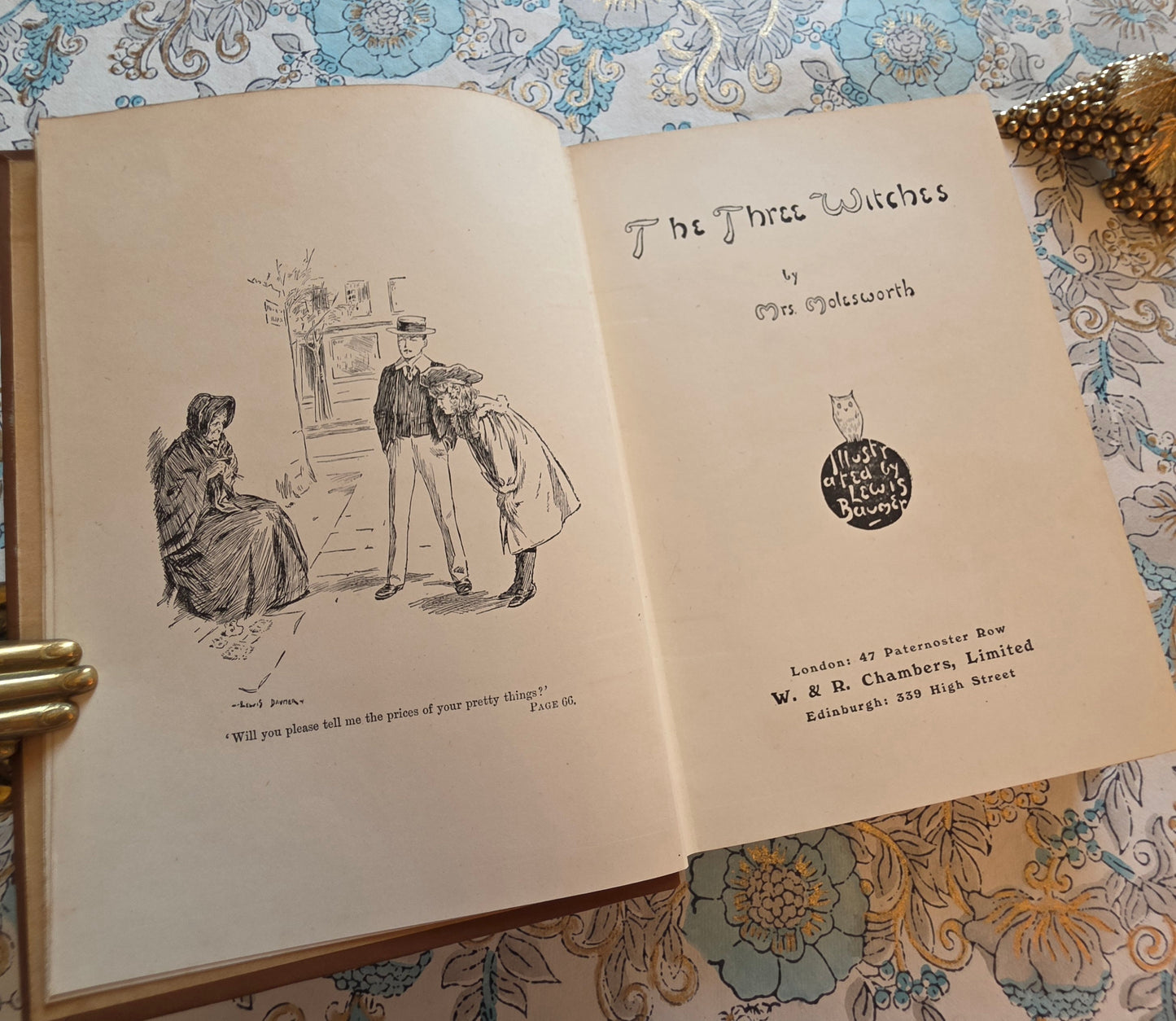 1900 The Three Witches by Mrs Molesworth - Scarce Illustrated Antique Book