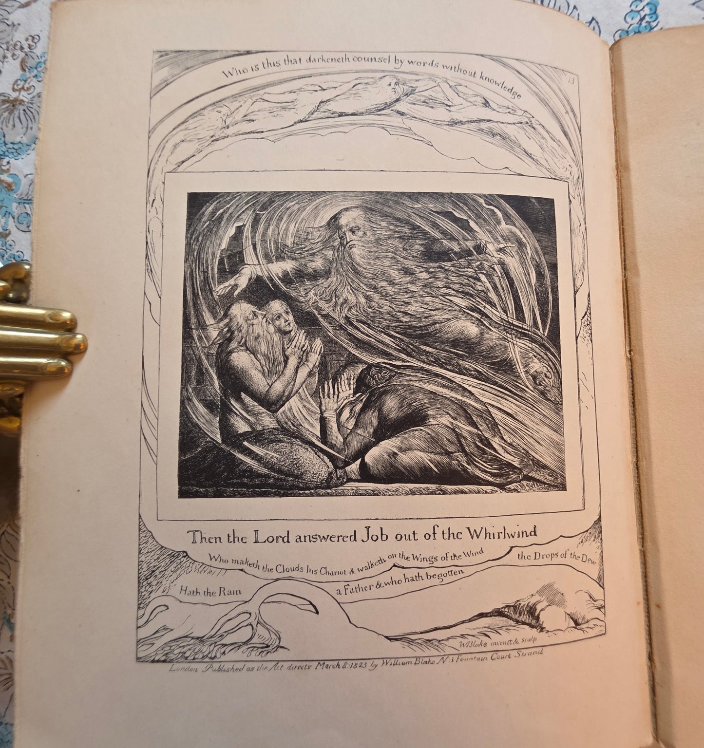 1910 Blake's Vision of the Book of Job With Reproductions of the Illustrations - Antique Book