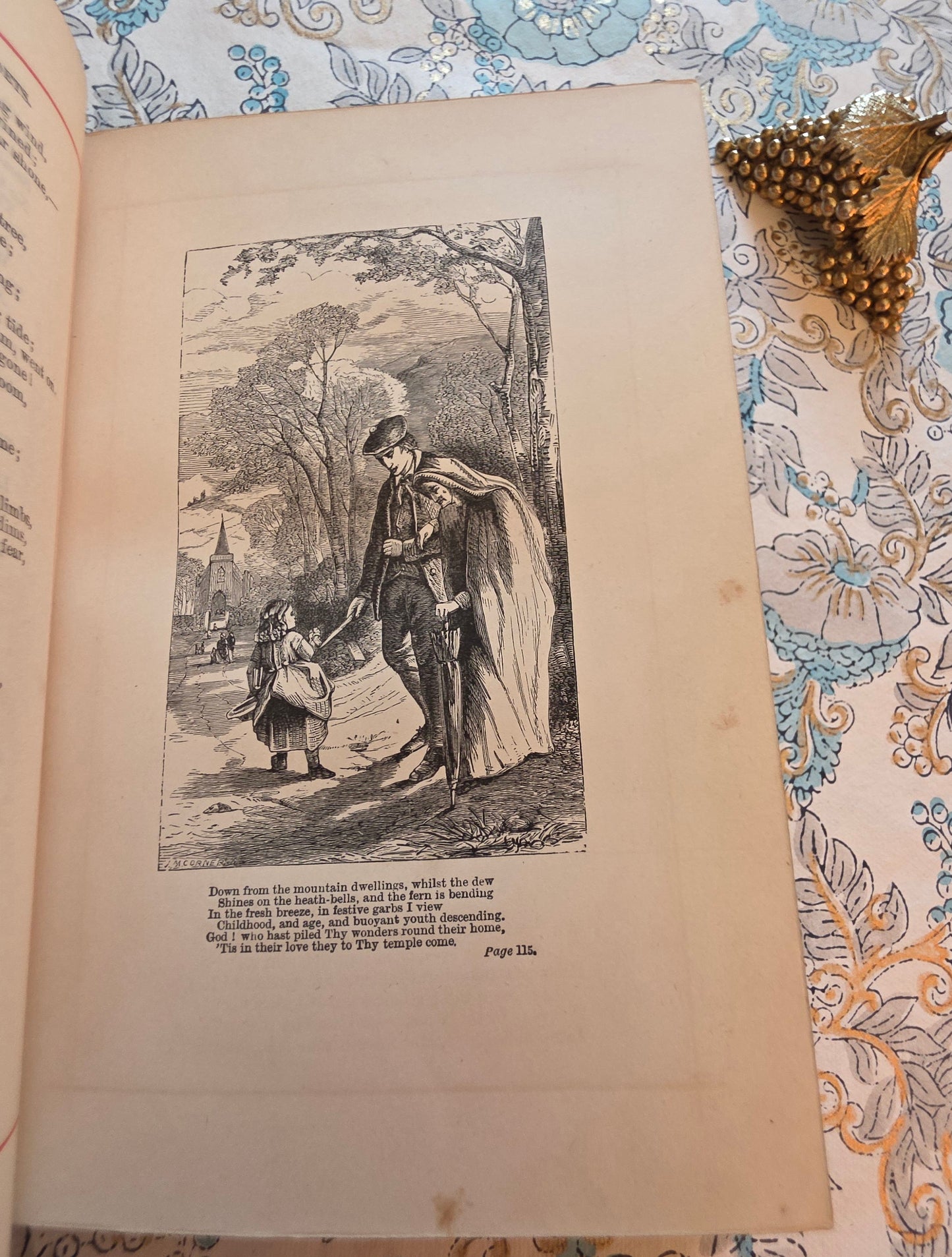 c1900 The Casquet of Gems - Choice Selections From the Poets - Antique Illustrated Book
