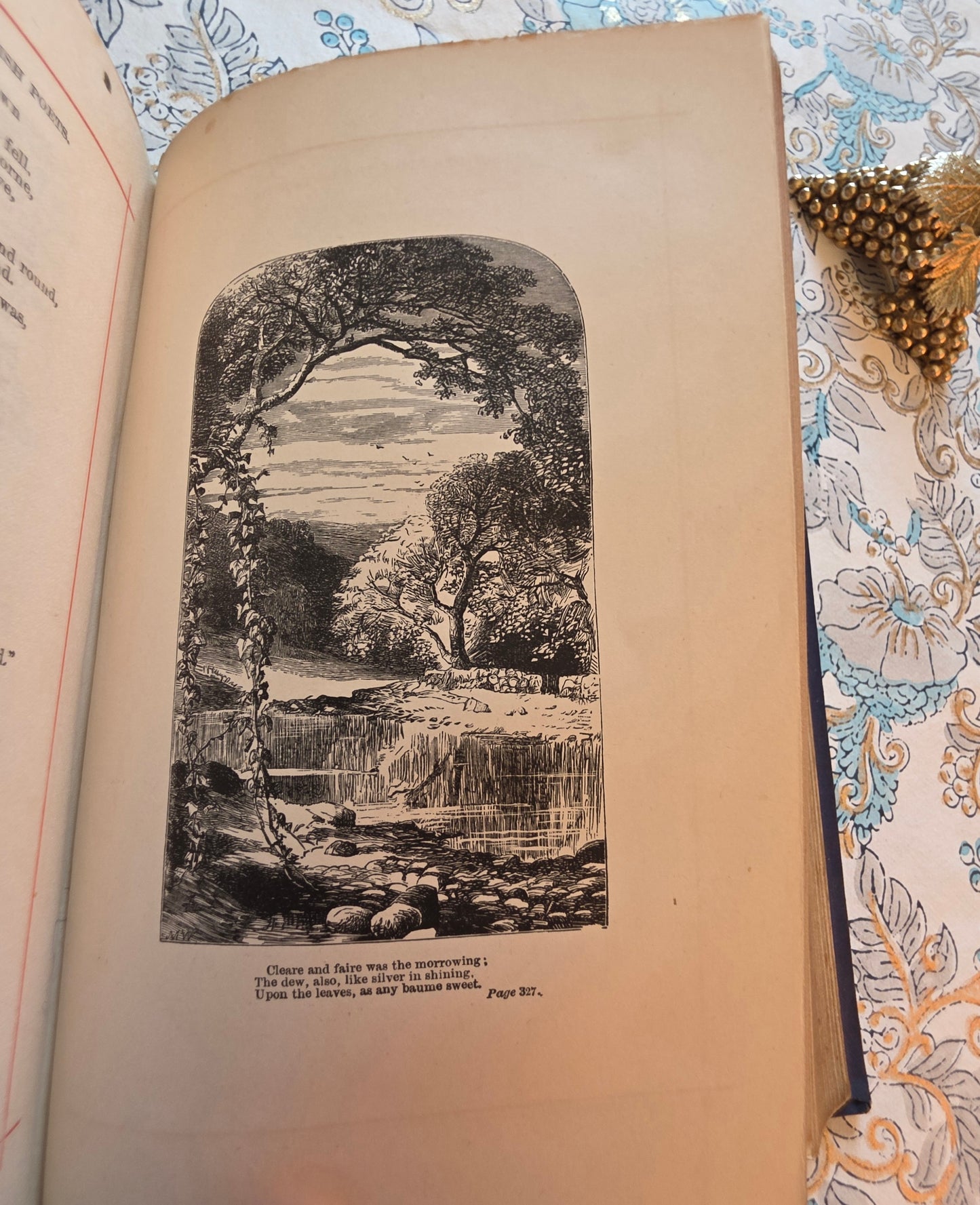 c1900 The Casquet of Gems - Choice Selections From the Poets - Antique Illustrated Book