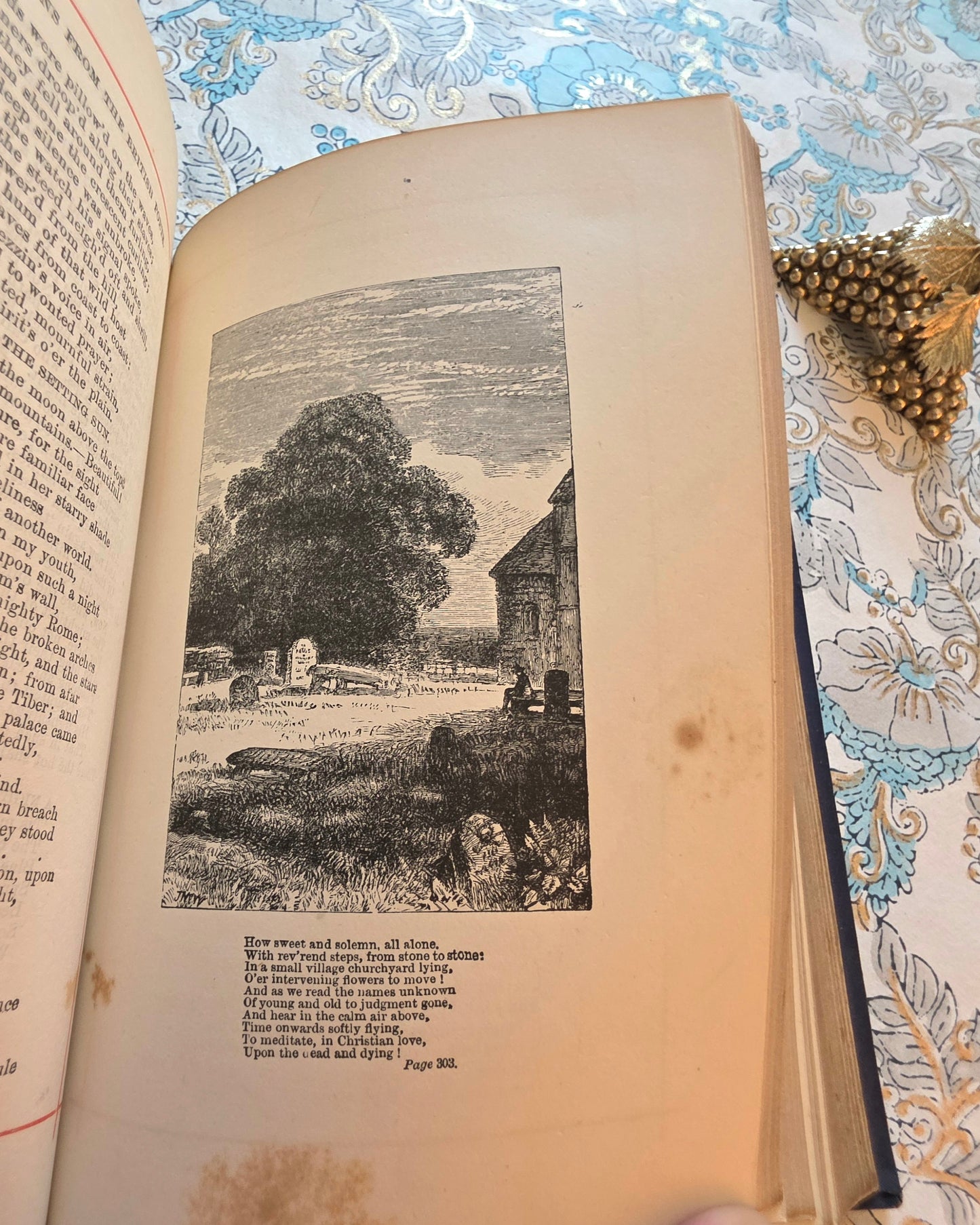 c1900 The Casquet of Gems - Choice Selections From the Poets - Antique Illustrated Book