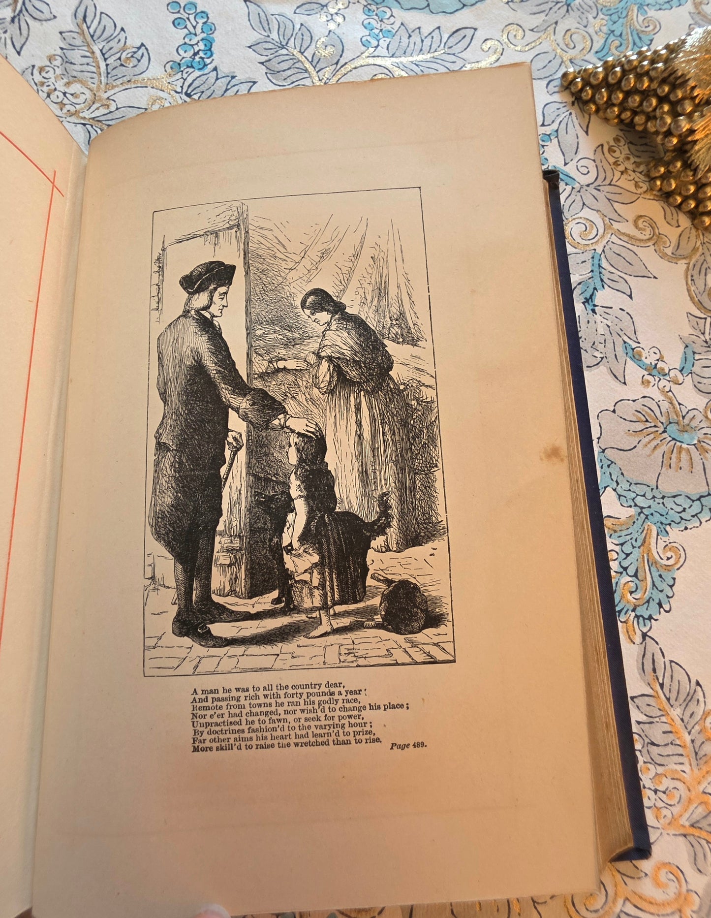 c1900 The Casquet of Gems - Choice Selections From the Poets - Antique Illustrated Book