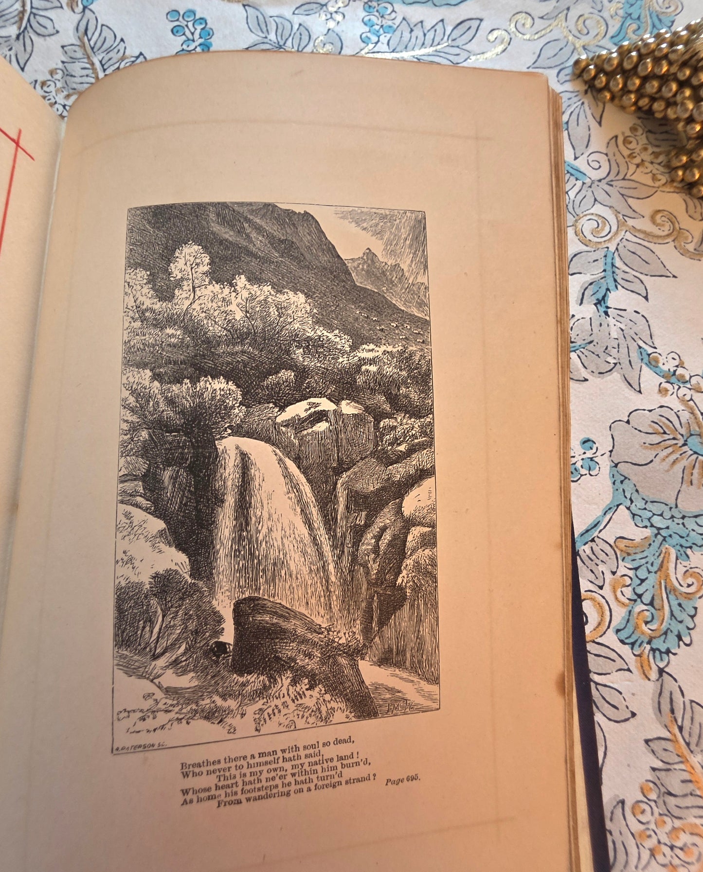c1900 The Casquet of Gems - Choice Selections From the Poets - Antique Illustrated Book