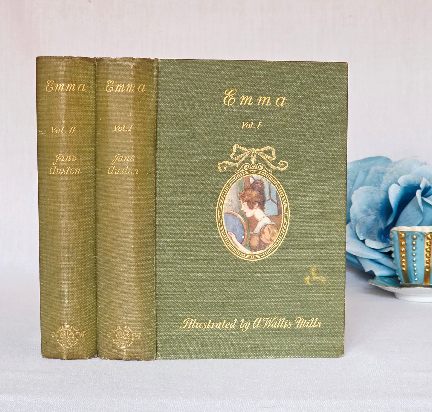 1910 Emma by Jane Austen: Illustrated Antique Book in Two Volumes