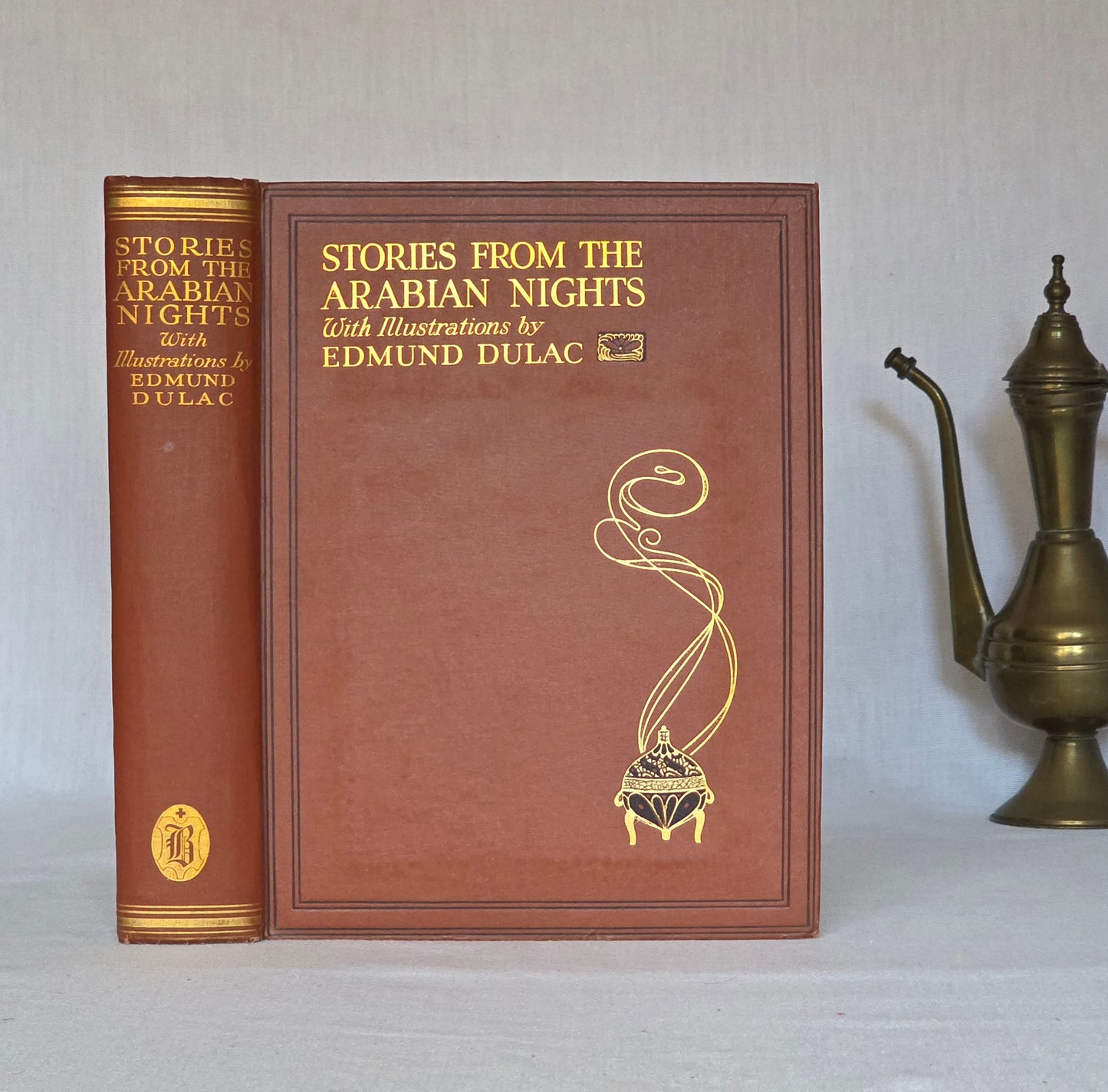 1923 Stories From The Arabian Nights With Illustrations by Edmund Dulac - Antique Book