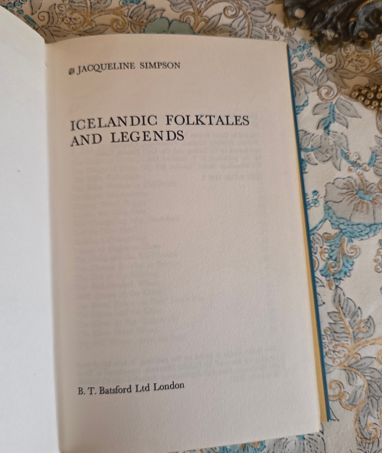1972 Icelandic Folktales and Legends by Jacqueline Simpson - Vintage Hardback Book