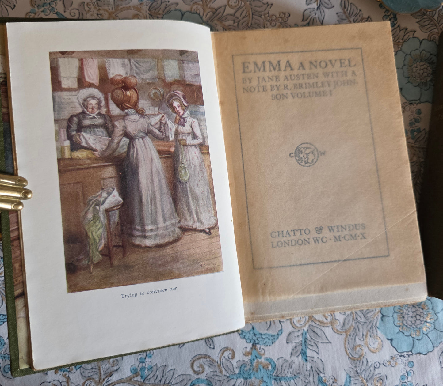 1910 Emma by Jane Austen: Illustrated Antique Book in Two Volumes