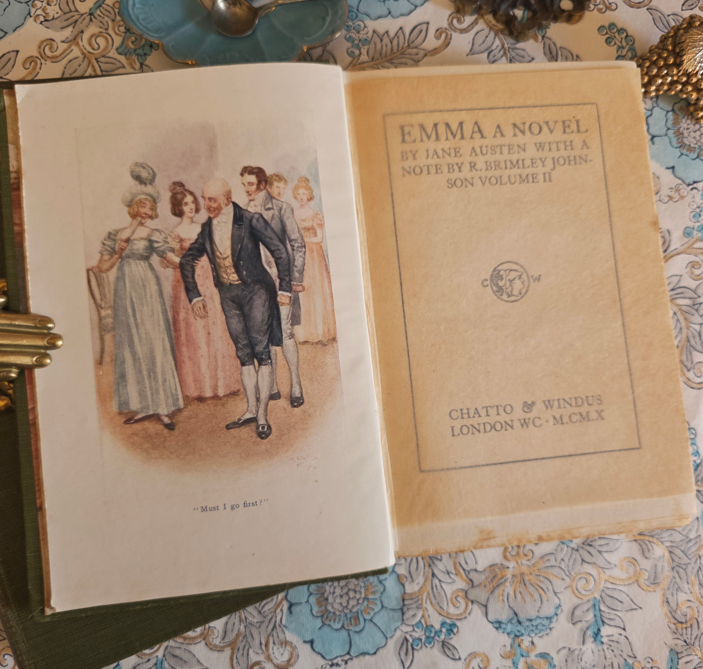 1910 Emma by Jane Austen: Illustrated Antique Book in Two Volumes