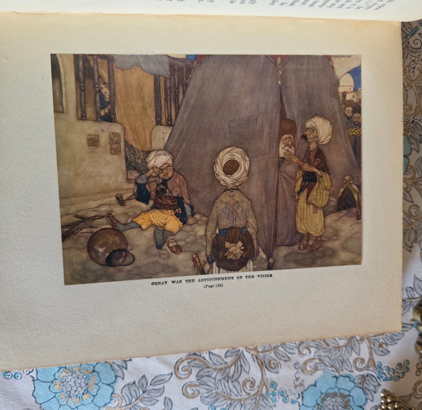 1923 Stories From The Arabian Nights With Illustrations by Edmund Dulac - Antique Book