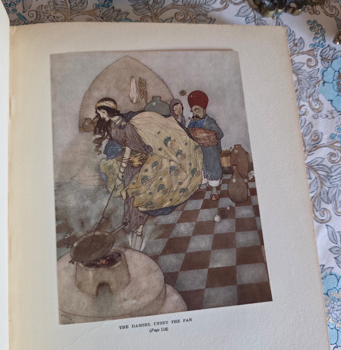 1923 Stories From The Arabian Nights With Illustrations by Edmund Dulac - Antique Book