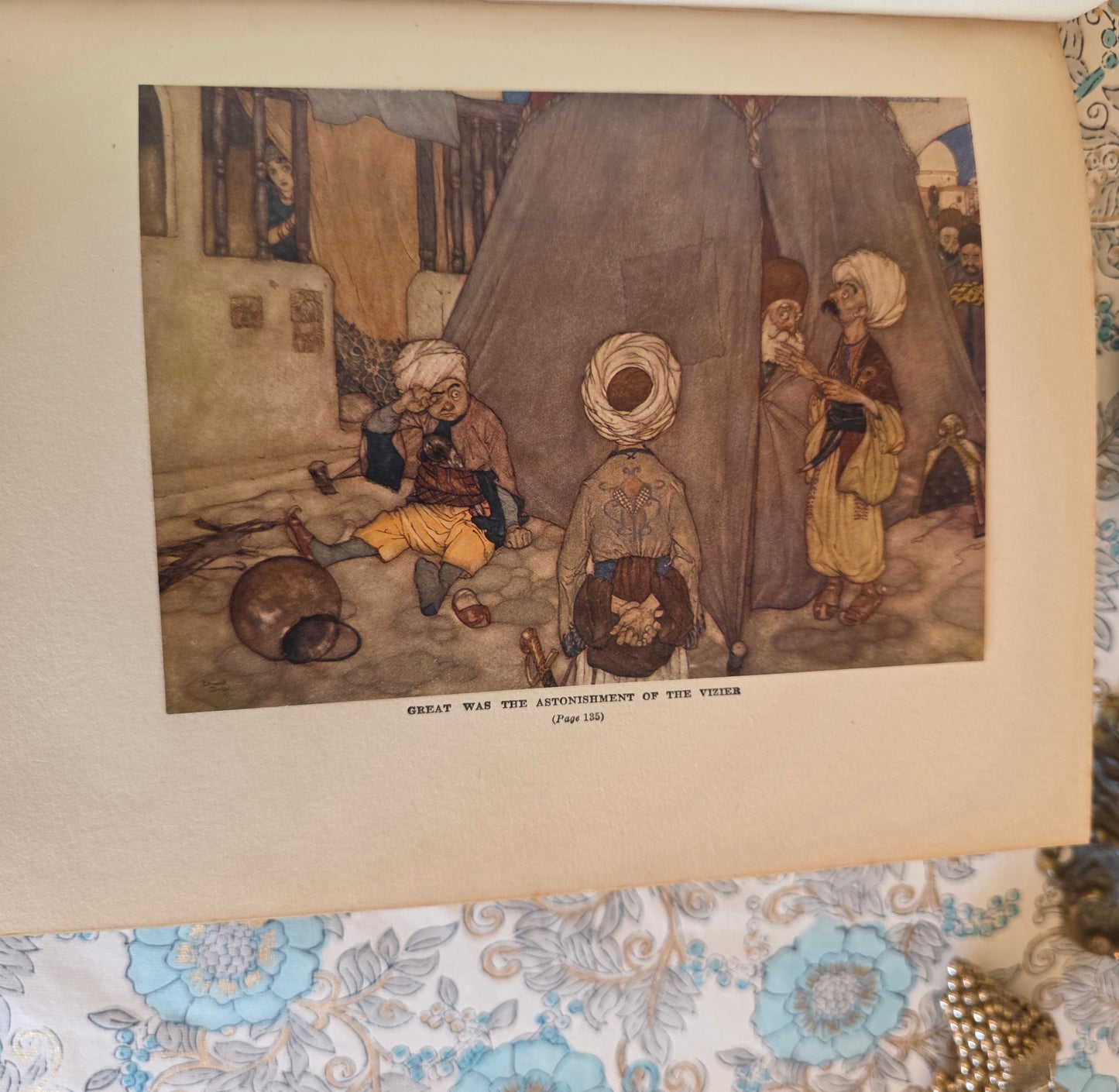 1923 Stories From The Arabian Nights With Illustrations by Edmund Dulac - Antique Book