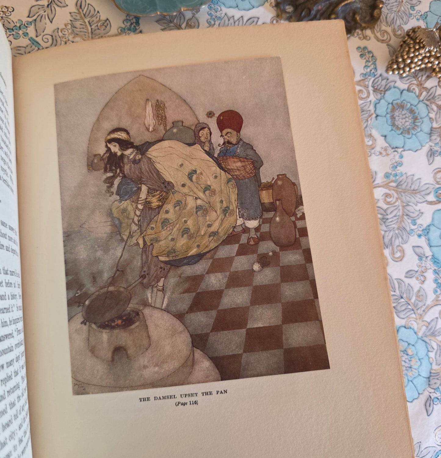 1923 Stories From The Arabian Nights With Illustrations by Edmund Dulac - Antique Book