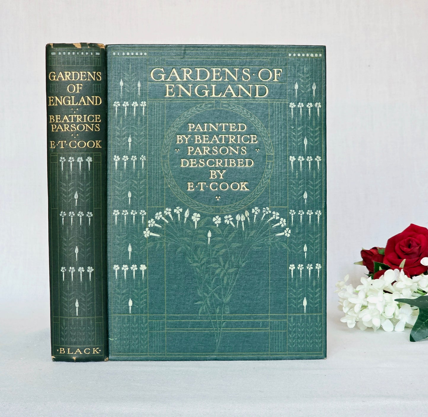 1911 Gardens of England by ET Cook - Illustrated Antique Book