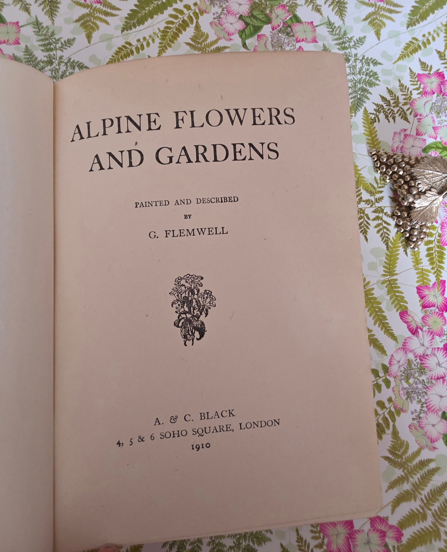 1910 Alpine Flowers and Gardens - Illustrated Antique Book