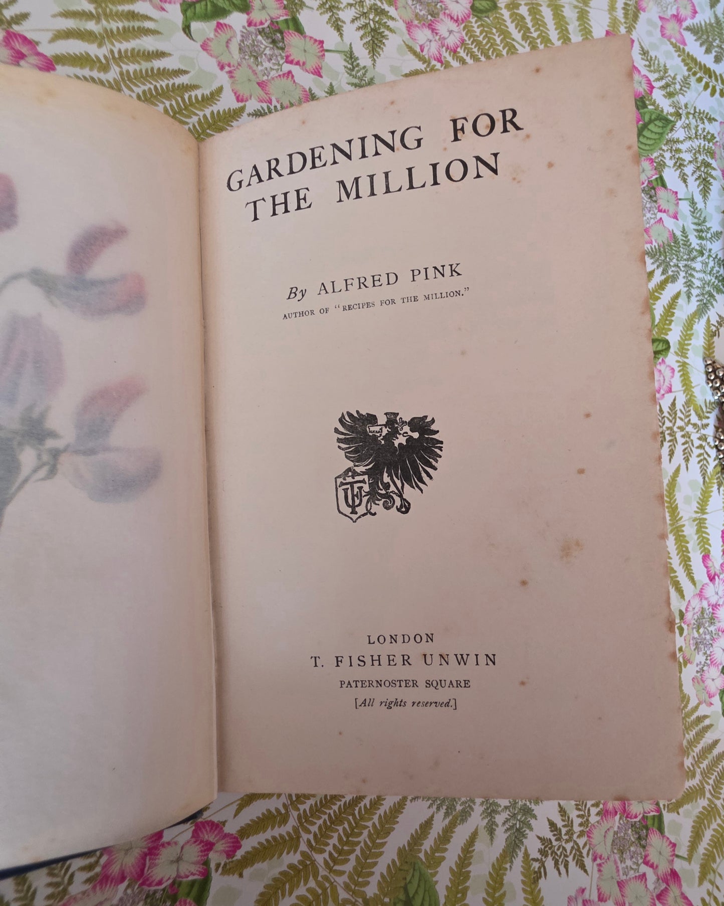 Scarce 1904 Gardening For The Million by Alfred Pink - Edwardian Antique Book