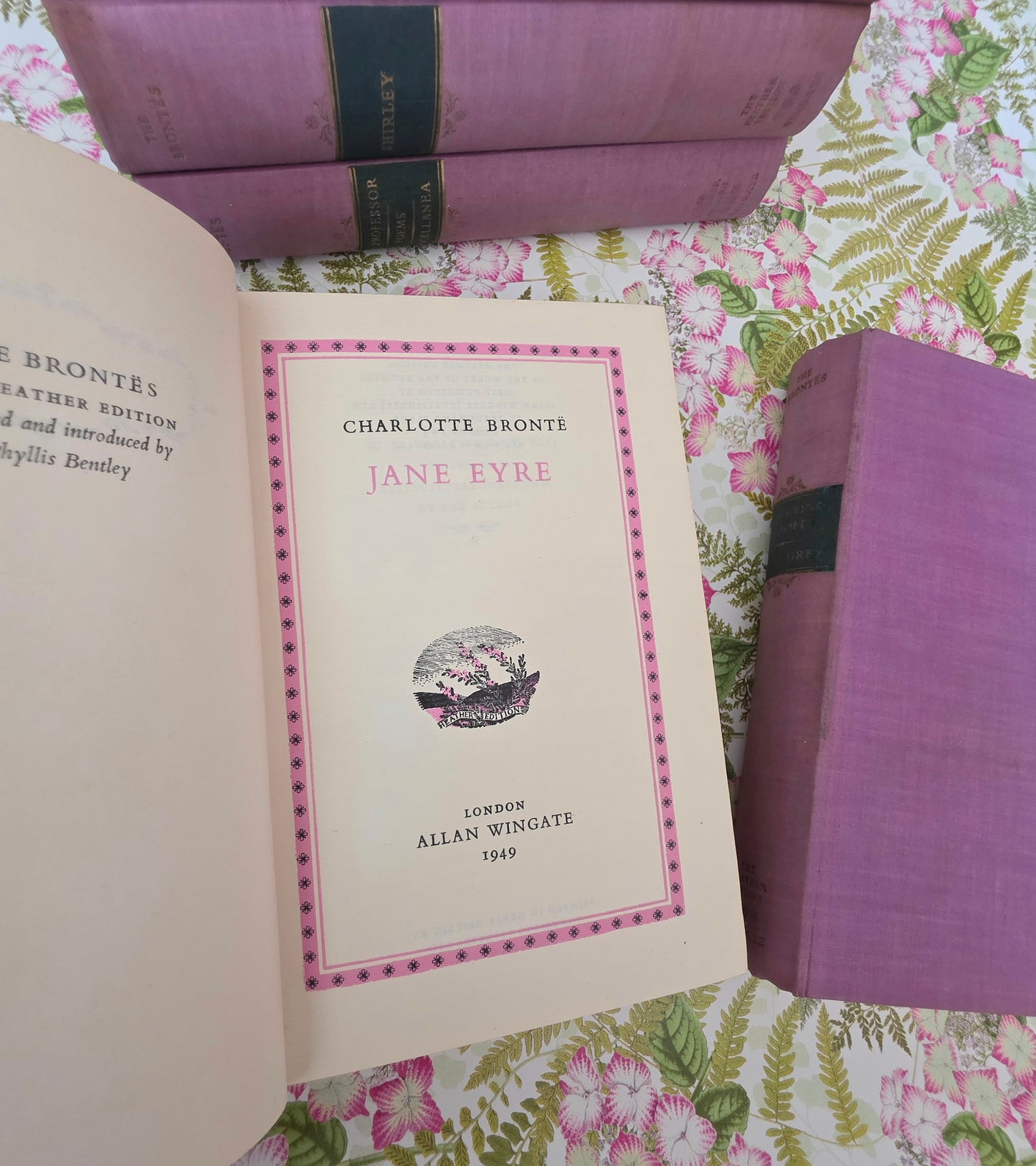 Scarce 1949 Works of the Bronte Sisters / Complete in Five Volumes / The Heather Edition