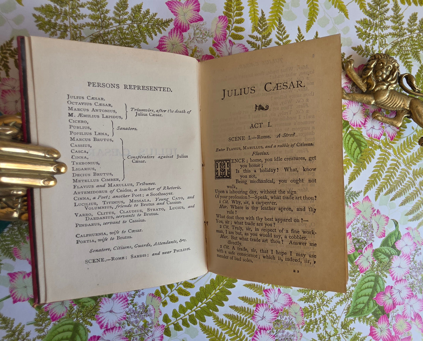 1880s Julius Caesar and Two Other Plays by William Shakespeare - Antique Pocket Edition