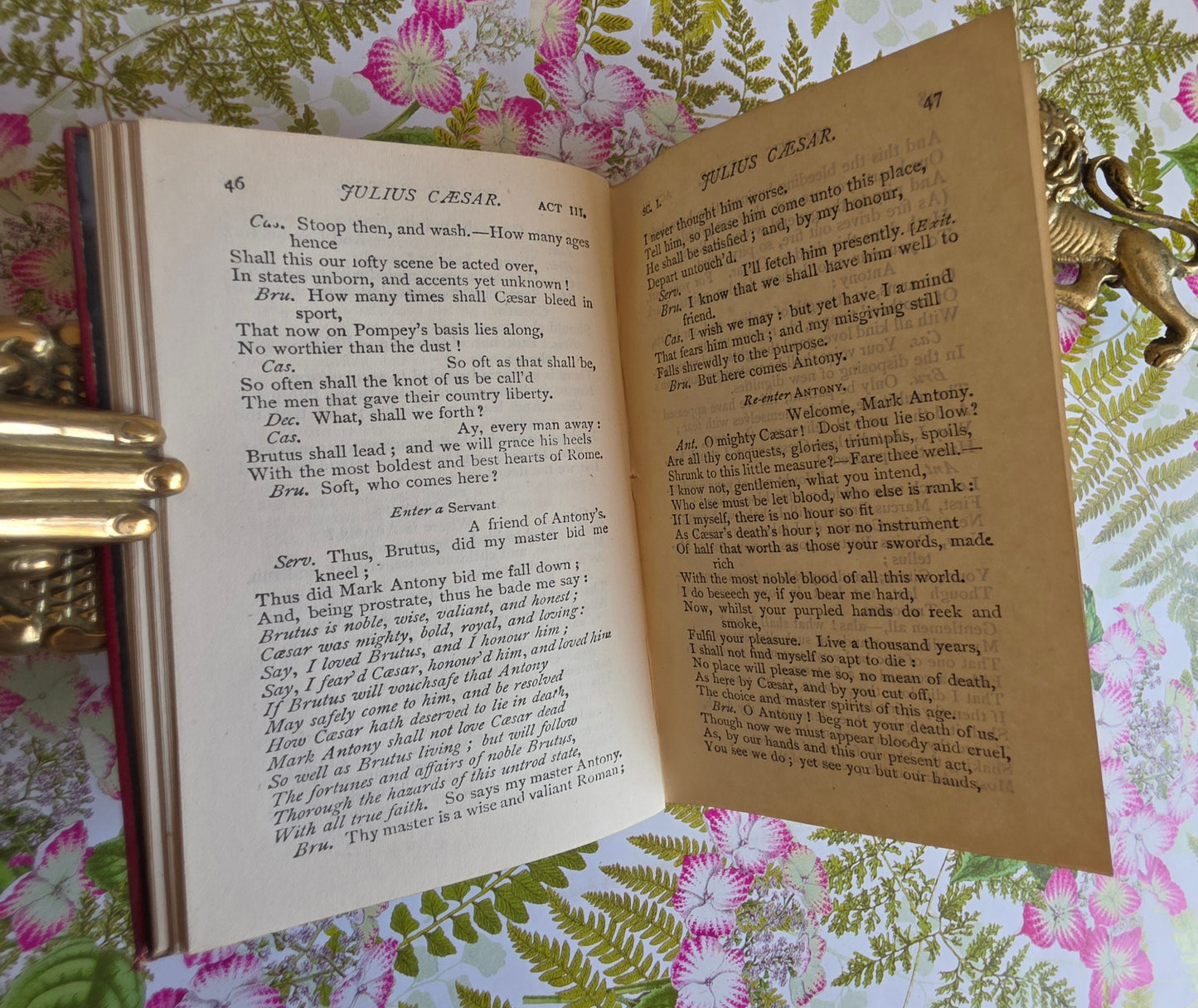 1880s Julius Caesar and Two Other Plays by William Shakespeare - Antique Pocket Edition