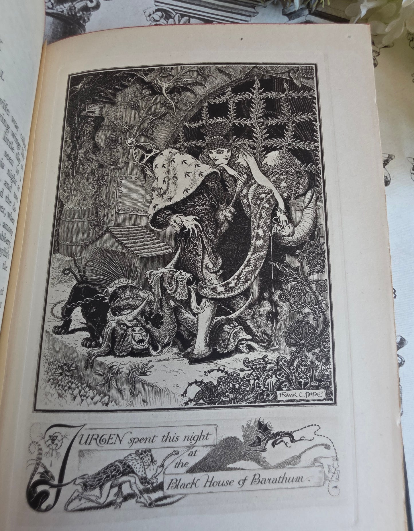 1921 Jurgen by James Brach Cabell / LIMITED EDITION Antique Book / Illustrations by Frank C. Papé