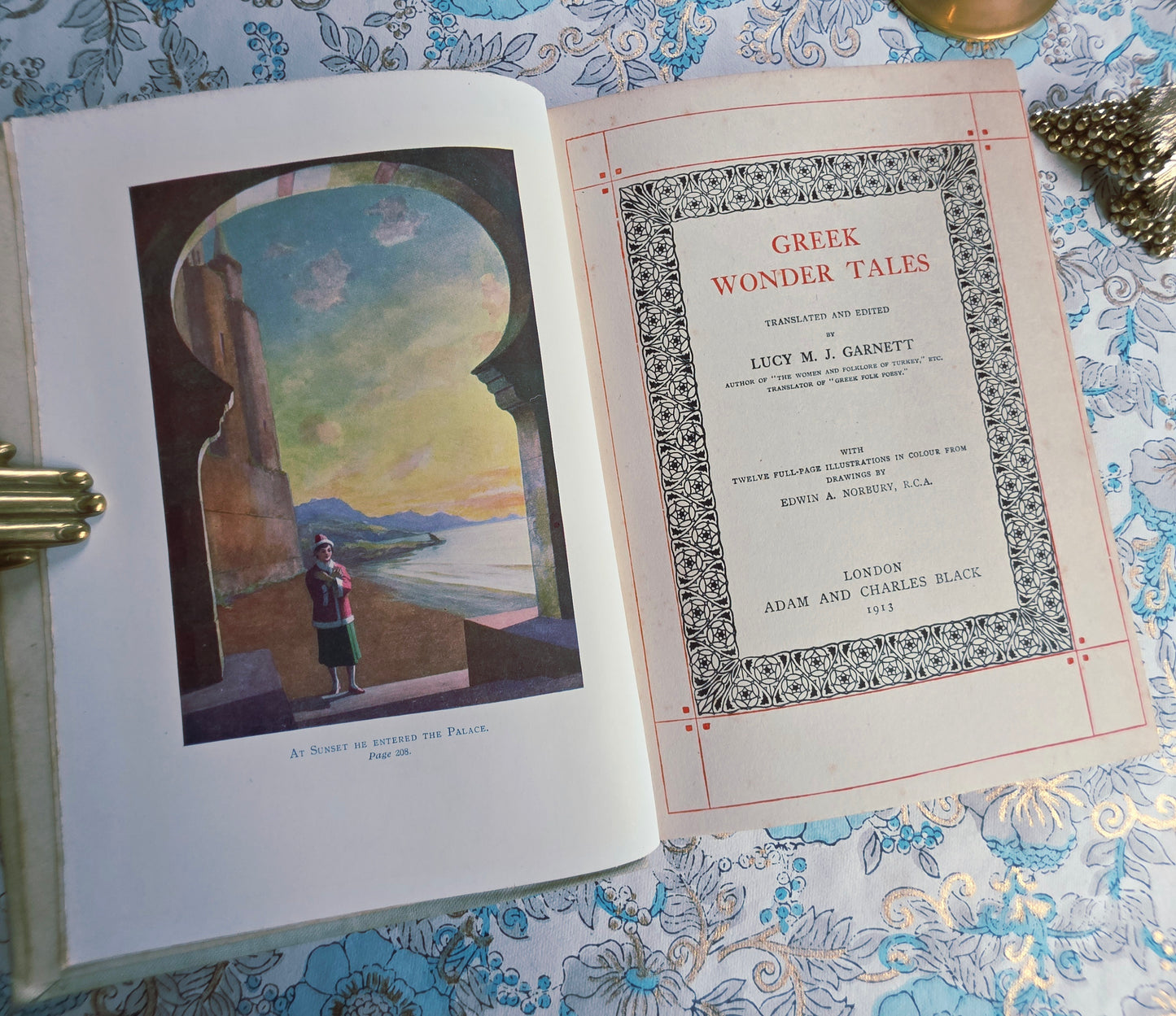 1913 Greek Wonder Tales - Illustrated Antique Book
