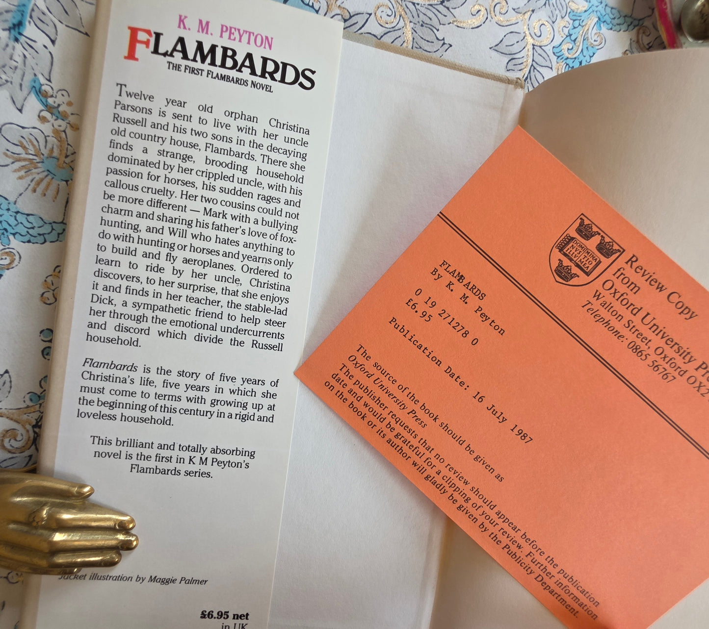 1987 Flambards by KM Peyton - Fine Review Copy - Vintage Hardback Book