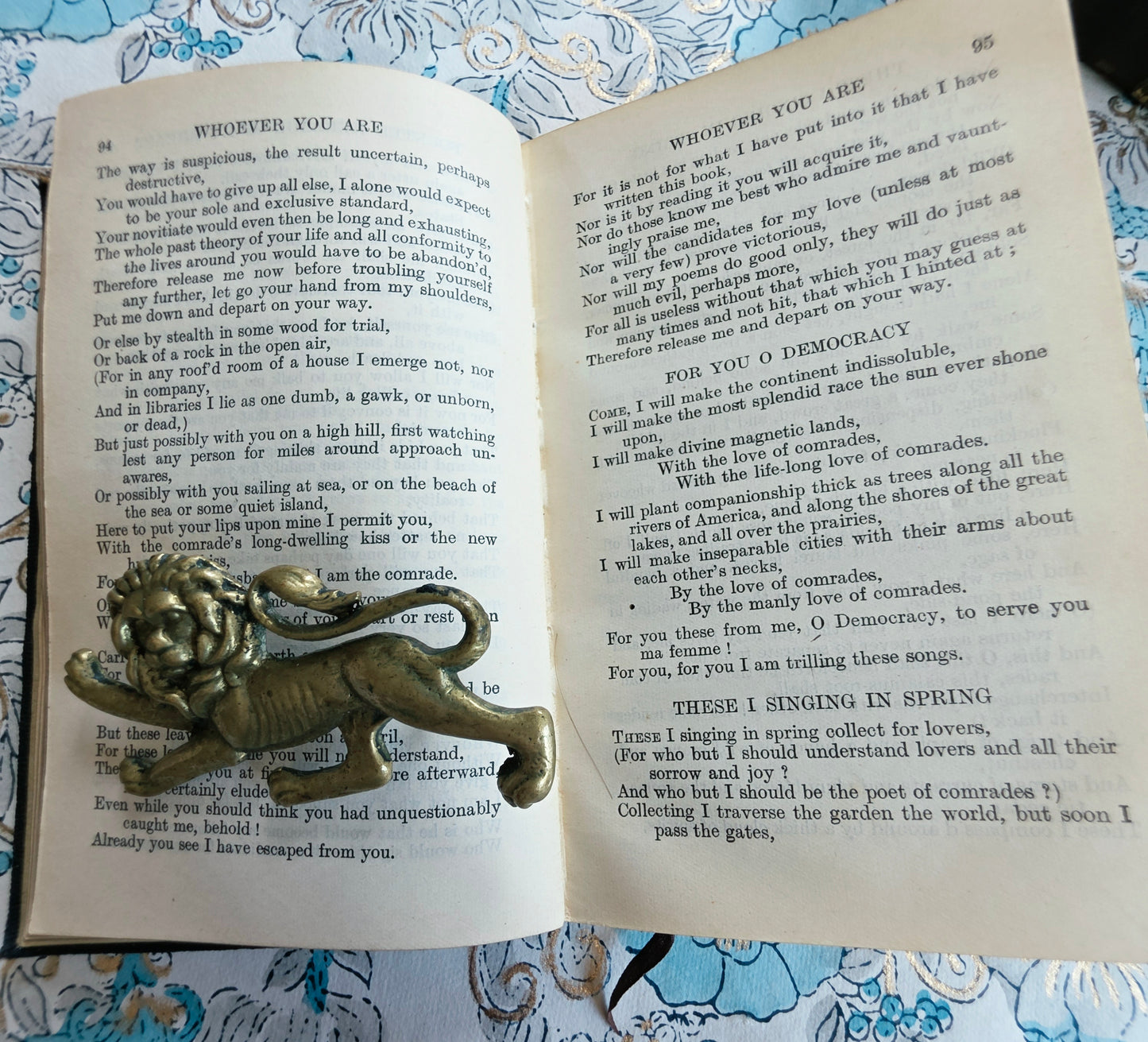 1929 Walt Whitman - Leaves of Grass - Vintage Pocket Sized Book