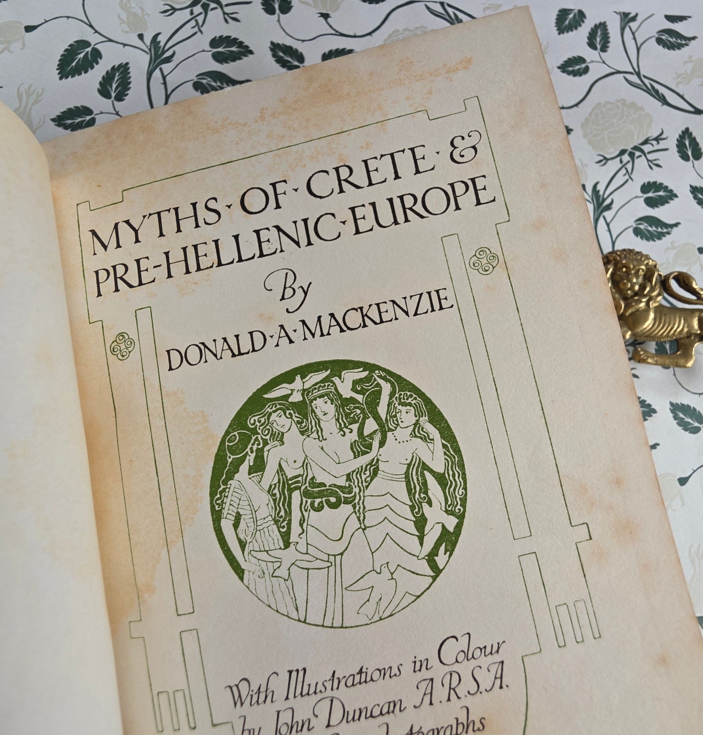 1920 Myths of Crete & Pre-Hellenic Europe by Donald Mackenzie - Illustrated Antique Book