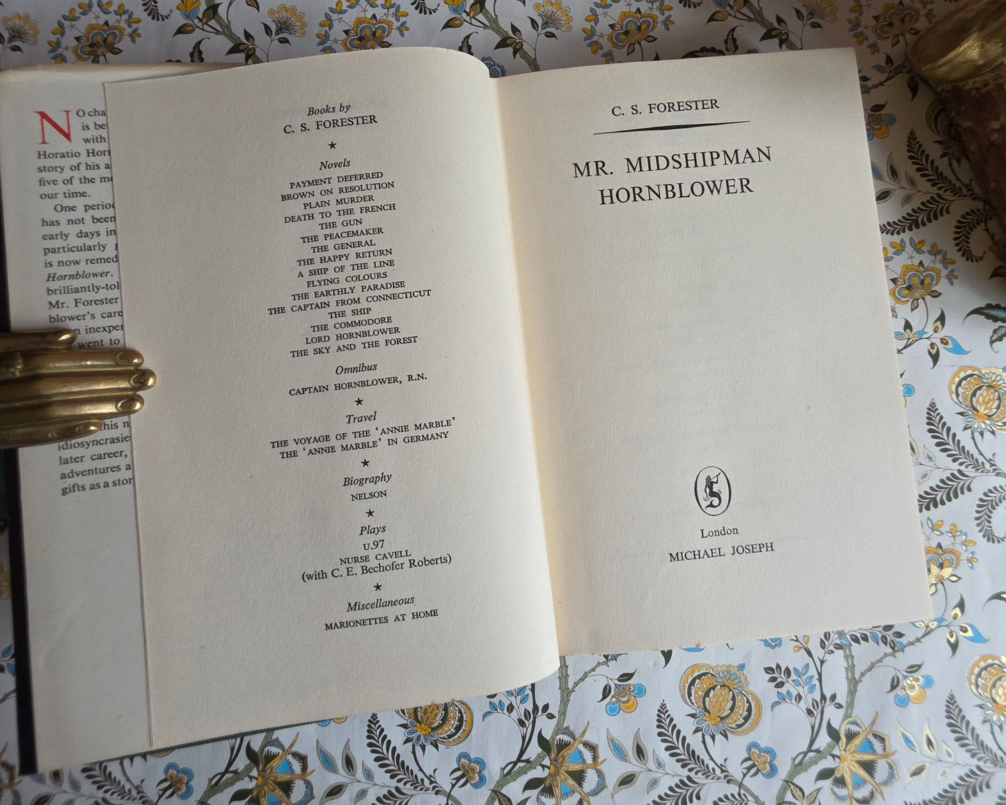 1950 1st Edition - Mr Midshipman Hornblower by C.S. Forester - Vintage Book