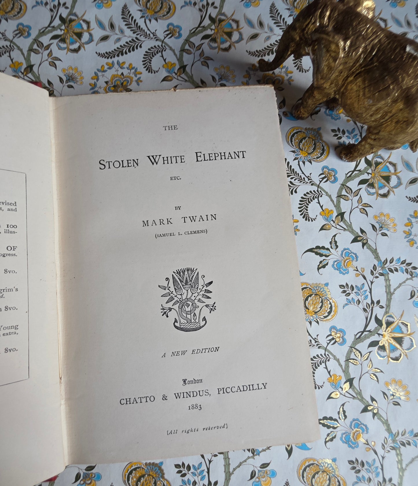1883 The Stolen White Elephant by Mark Twain - Antique Book - Early Edition