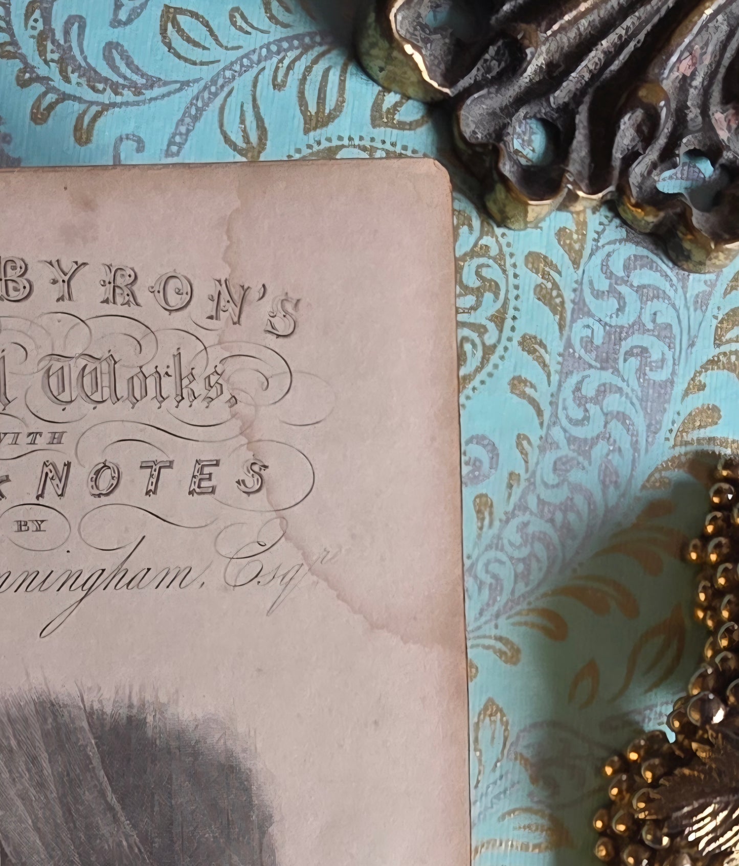 1850 Lord Byron's Poetical Works - Fine Leather Binding - Illustrated Antique Book