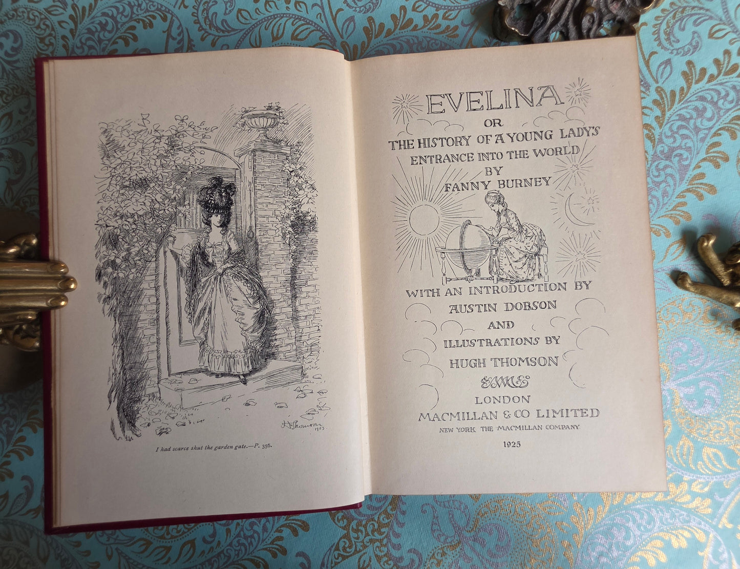 1925 Evelina by Fanny Burney - Illustrated Antique Book